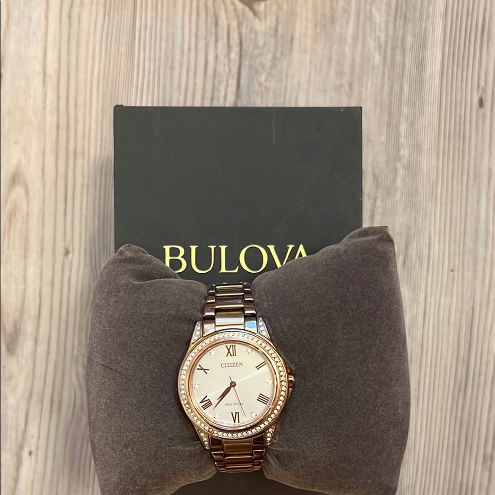 Citizen Rose Gold Watch with Crystal Accents